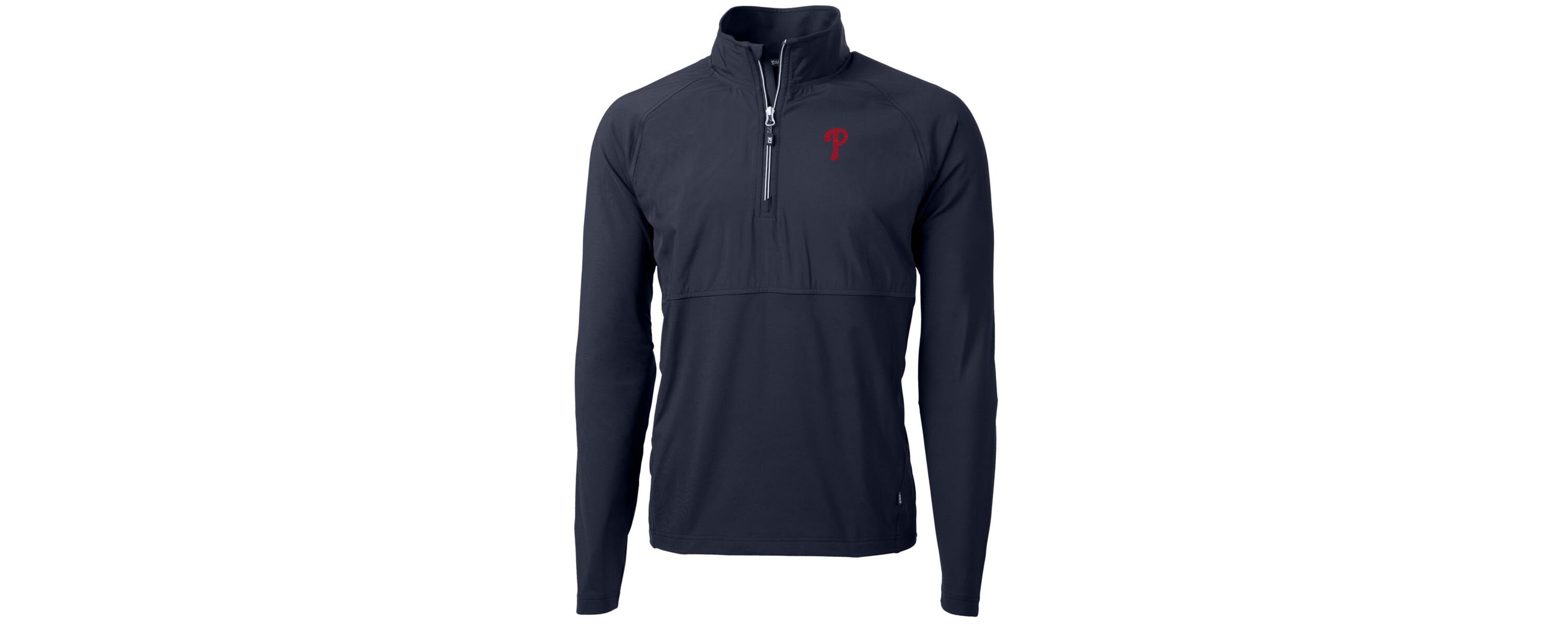 MLB Philadelphia Phillies Adapt Eco Knit Hybrid Recycled Quarter-Zip Pullover Jacket