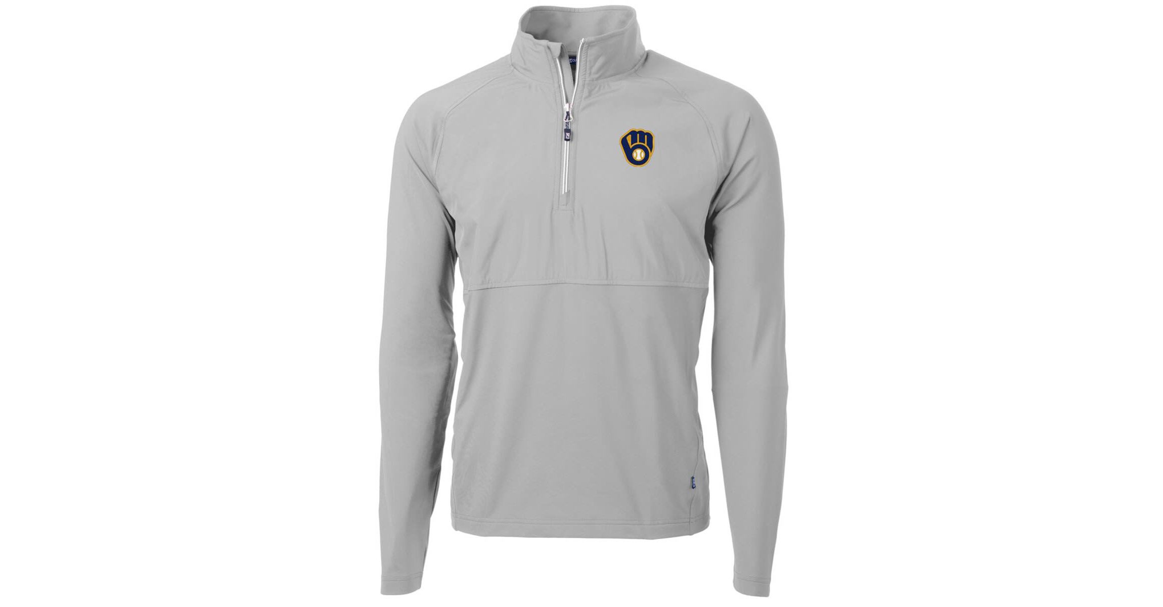 MLB Milwaukee Brewers Adapt Eco Knit Hybrid Recycled Quarter-Zip Pullover Jacket