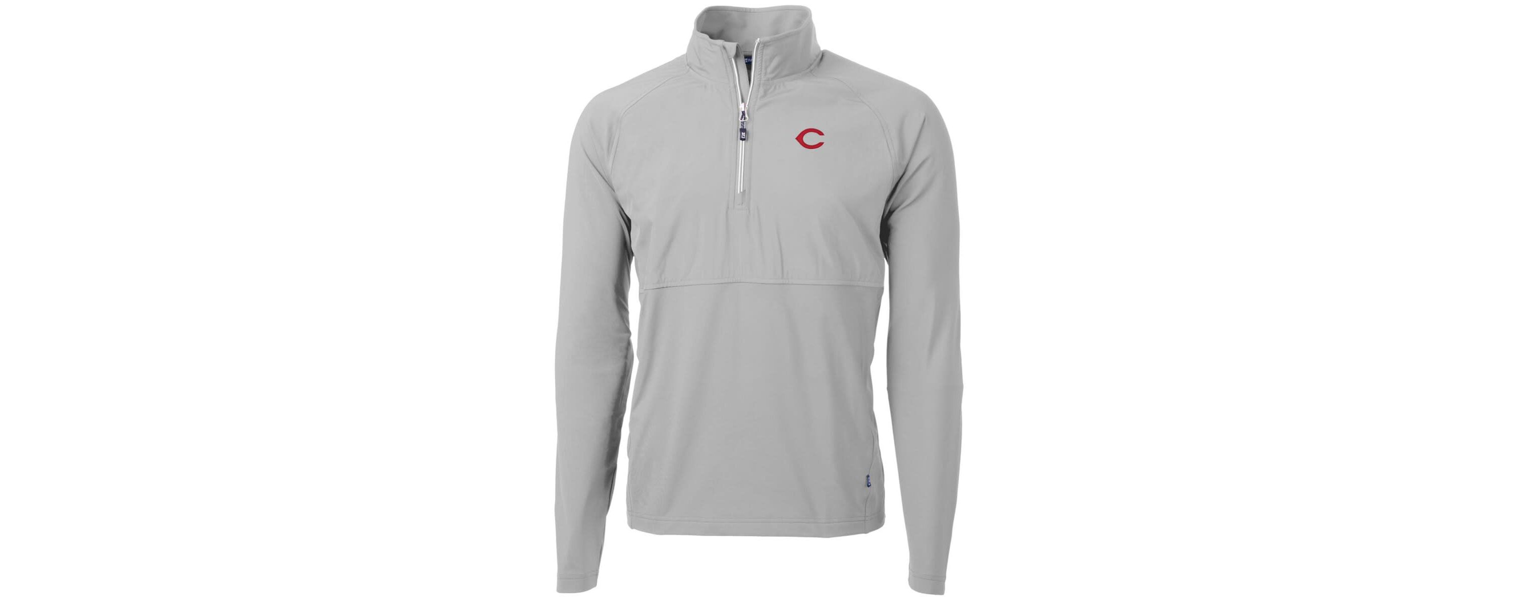 MLB Cincinnati Reds Adapt Eco Knit Hybrid Recycled Quarter-Zip Pullover Jacket