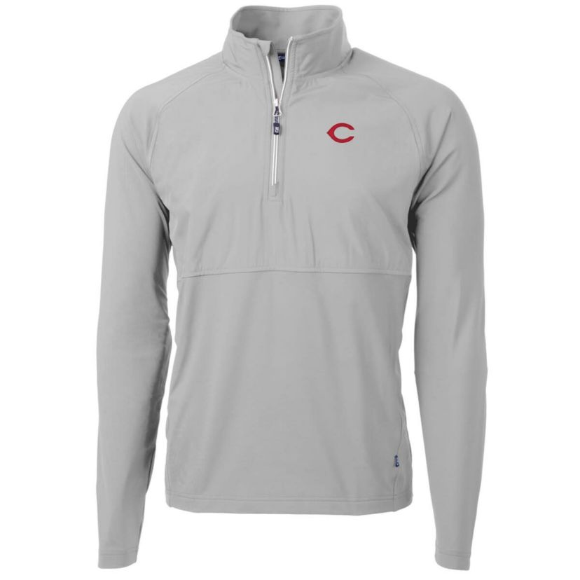 MLB Cincinnati Reds Adapt Eco Knit Hybrid Recycled Quarter-Zip Pullover Jacket