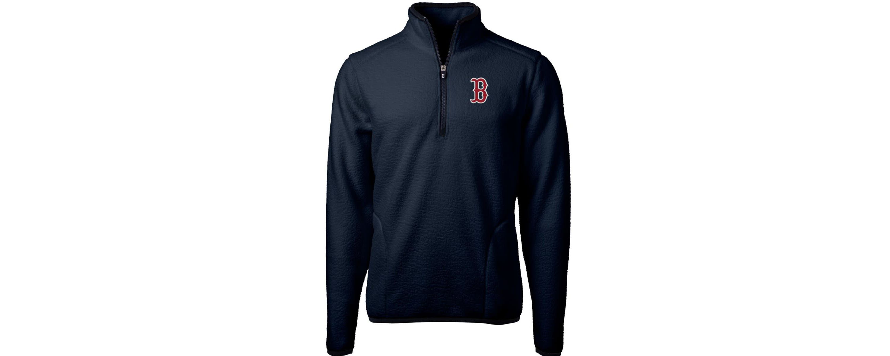 Boston Red Sox MLB Boston Sox Cascade Eco Sherpa Fleece Quarter-Zip Pullover Jacket