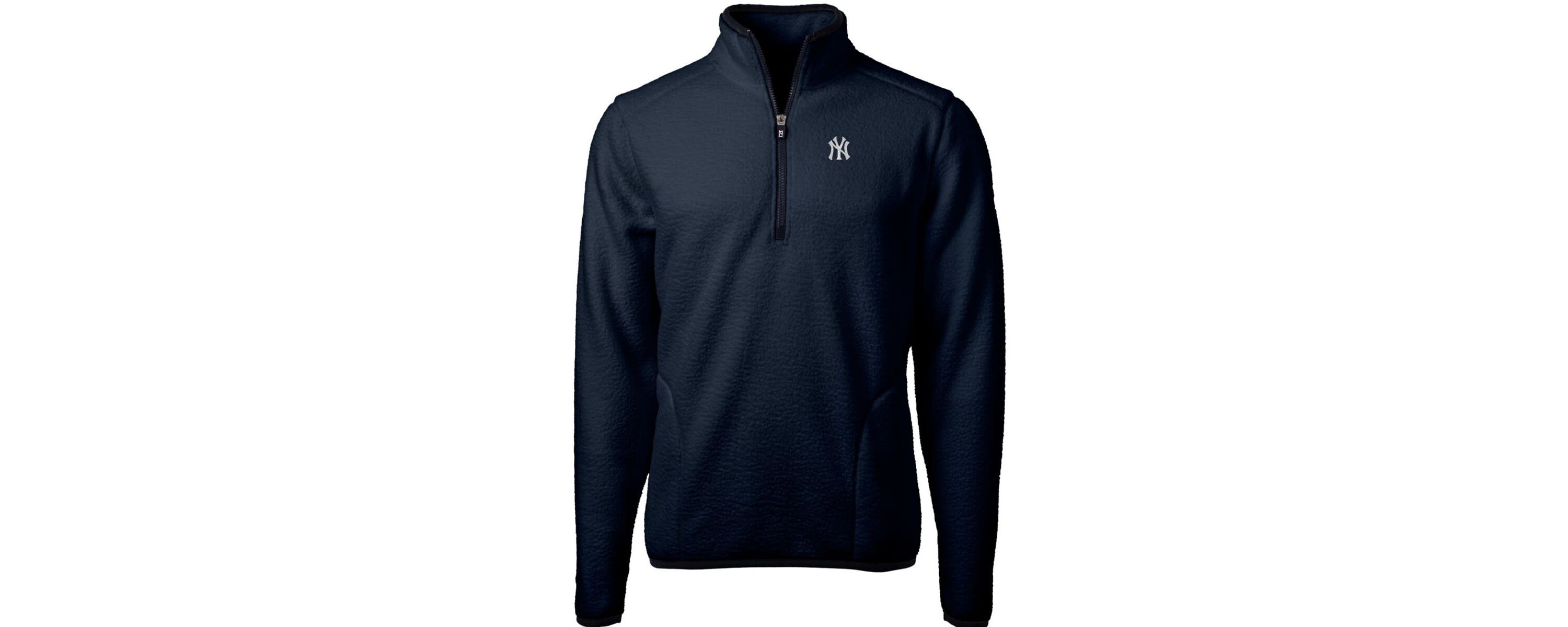 MLB New York Yankees Cascade Eco Sherpa Fleece Quarter-Zip Pullover Jacket