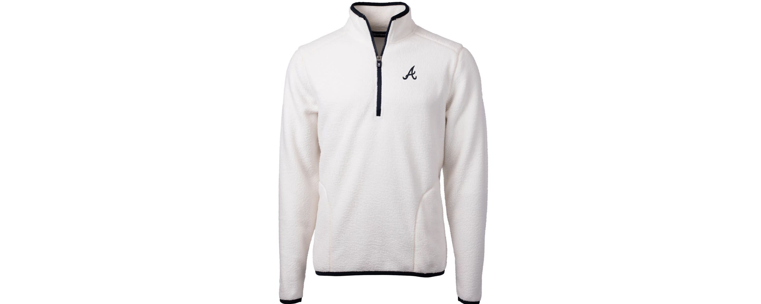 MLB Atlanta Braves Cascade Eco Sherpa Fleece Quarter-Zip Pullover Jacket