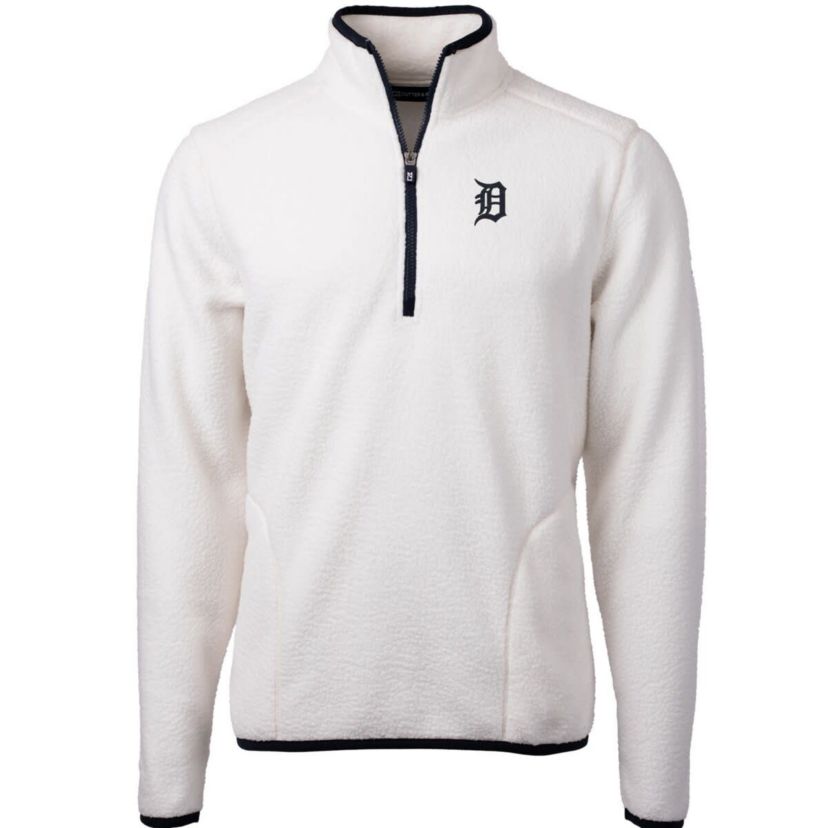 MLB Detroit Tigers Cascade Eco Sherpa Fleece Quarter-Zip Pullover Jacket