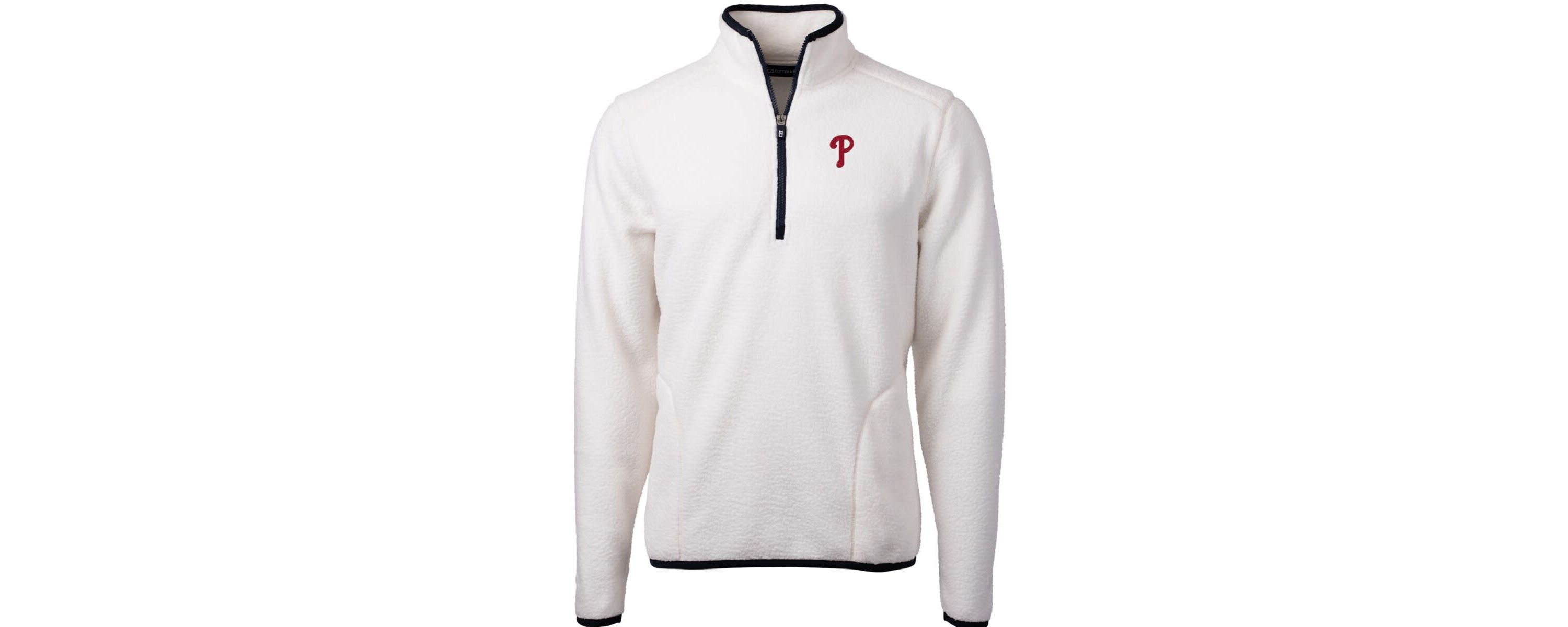 MLB Philadelphia Phillies Cascade Eco Sherpa Fleece Quarter-Zip Pullover Jacket