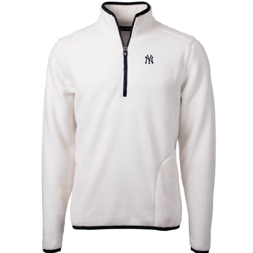 MLB New York Yankees Cascade Eco Sherpa Fleece Quarter-Zip Pullover Jacket