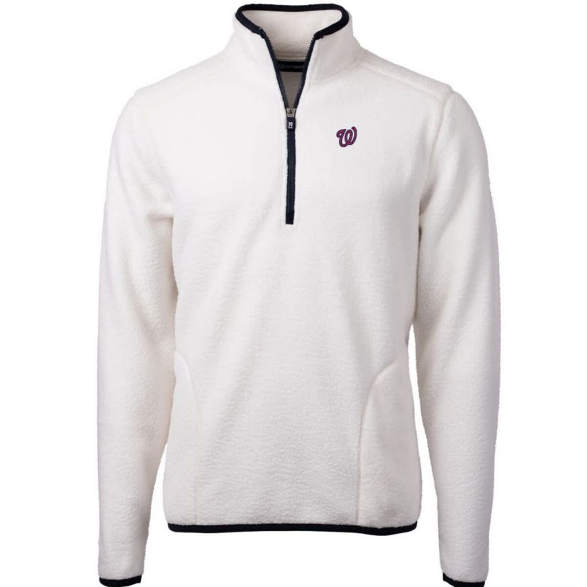 MLB Washington Nationals Cascade Eco Sherpa Fleece Quarter-Zip Pullover Jacket