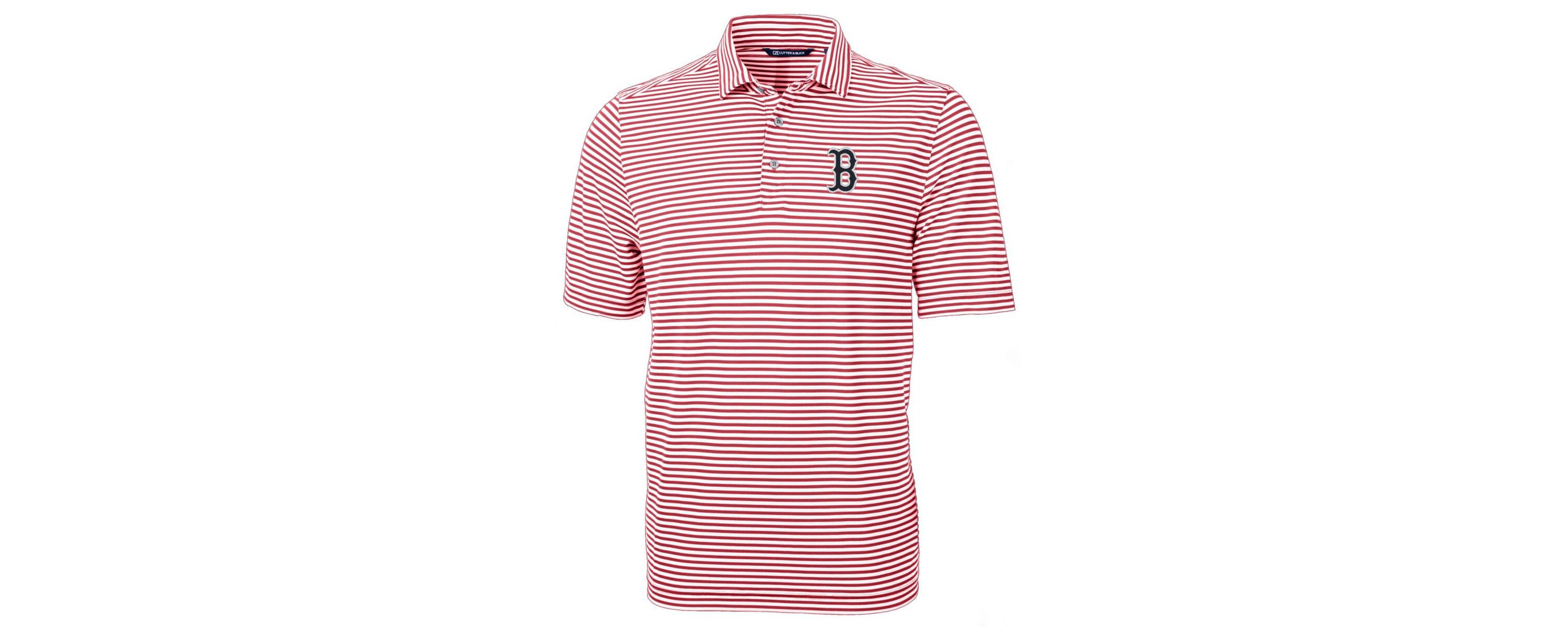 Boston Red Sox MLB Boston Sox Virtue Eco Pique Stripe Recycled Polo