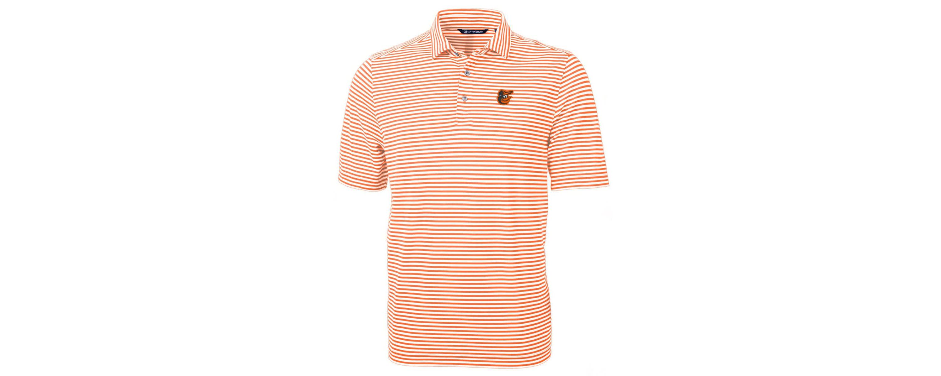 MLB Baltimore Orioles Virtue Eco Pique Stripe Recycled Polo