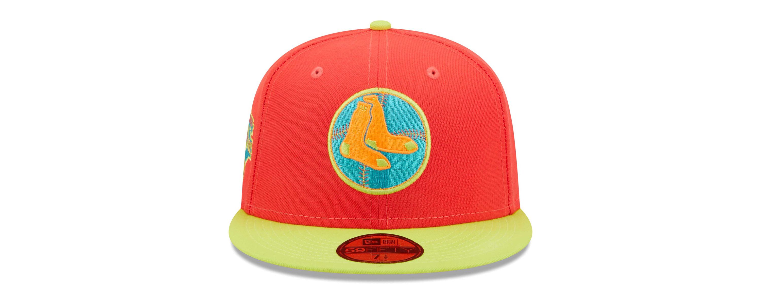 Boston Red Sox MLB Red/Neon Boston Sox Lava Highlighter Combo 59FIFTY Fitted Hat