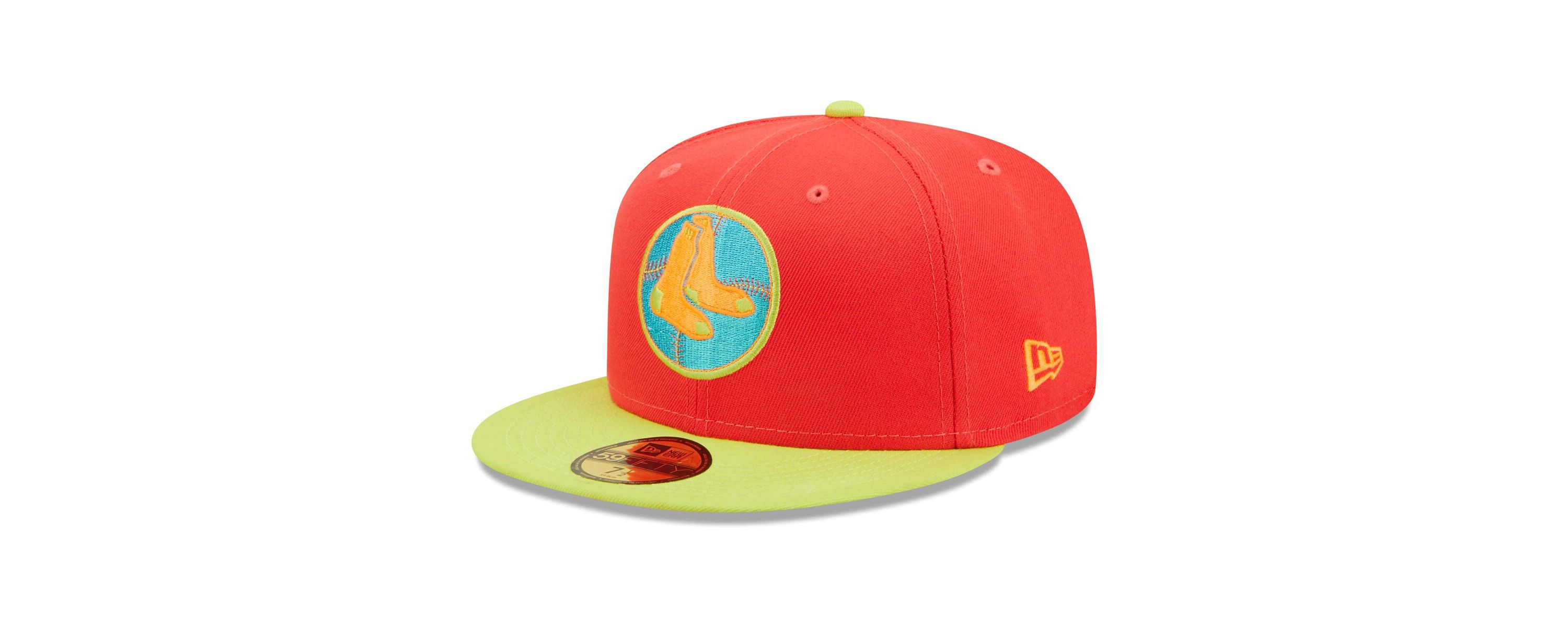 Boston Red Sox MLB Red/Neon Boston Sox Lava Highlighter Combo 59FIFTY Fitted Hat