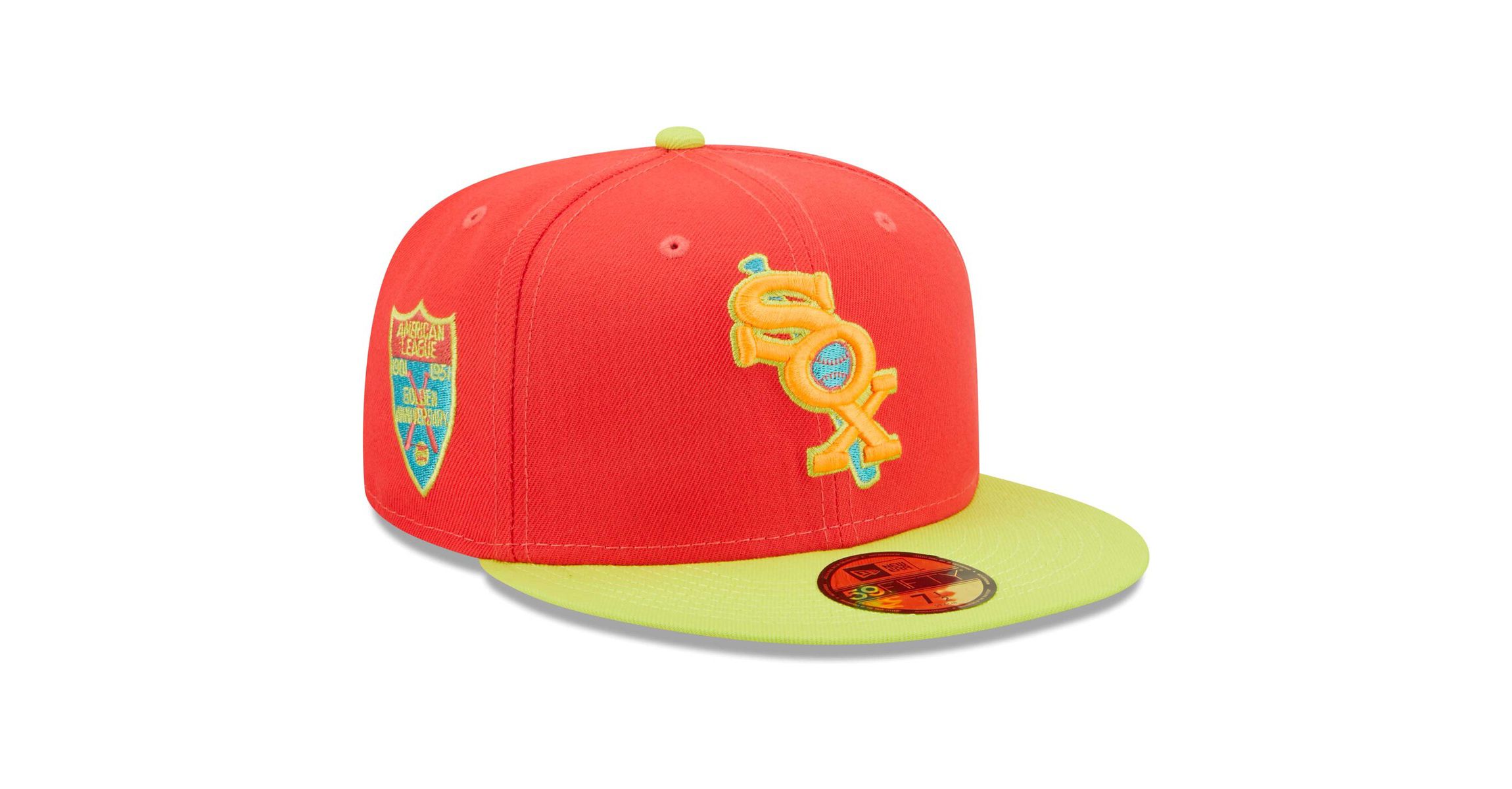 Chicago White Sox MLB Red/Neon Chicago Sox Lava Highlighter Combo 59FIFTY Fitted Hat