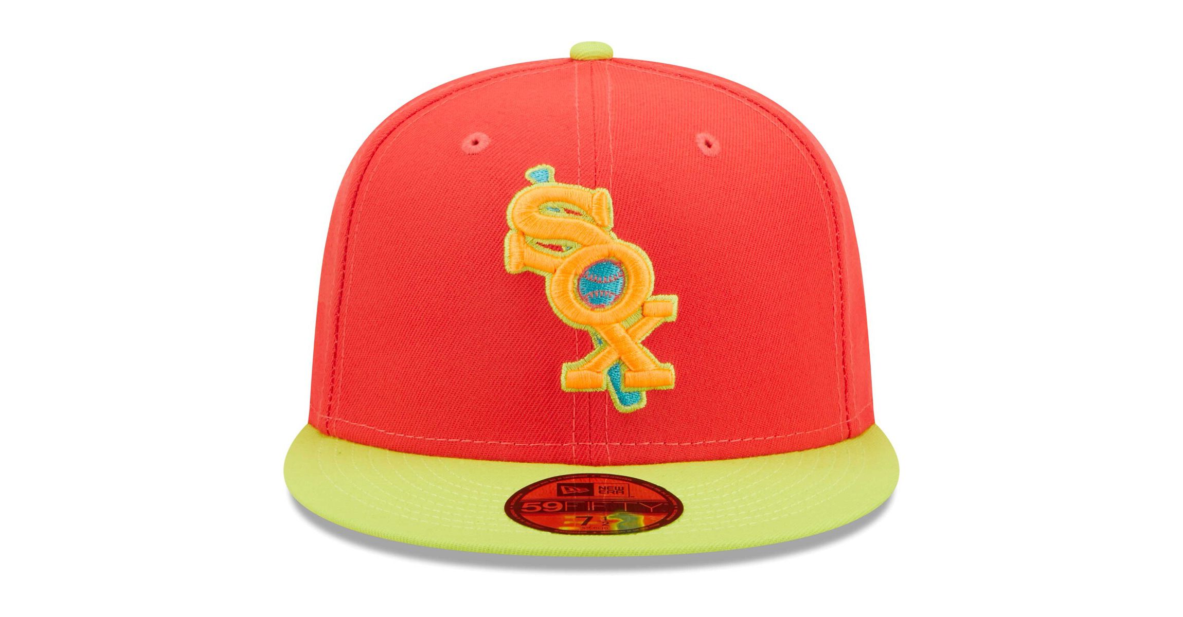 Chicago White Sox MLB Red/Neon Chicago Sox Lava Highlighter Combo 59FIFTY Fitted Hat