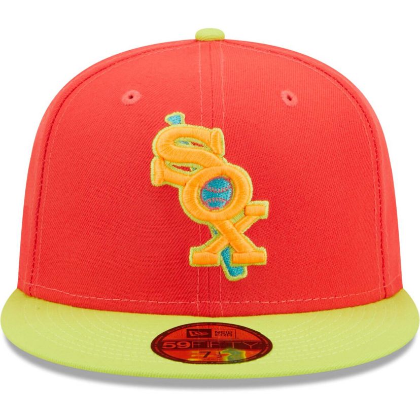 Chicago White Sox MLB Red/Neon Chicago Sox Lava Highlighter Combo 59FIFTY Fitted Hat