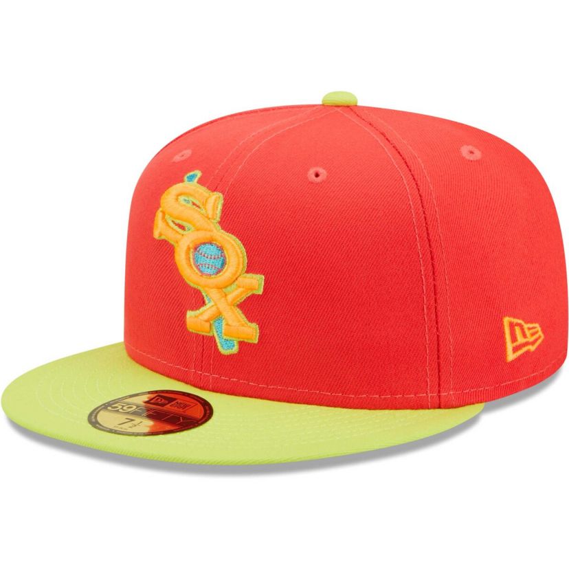 Chicago White Sox MLB Red/Neon Chicago Sox Lava Highlighter Combo 59FIFTY Fitted Hat
