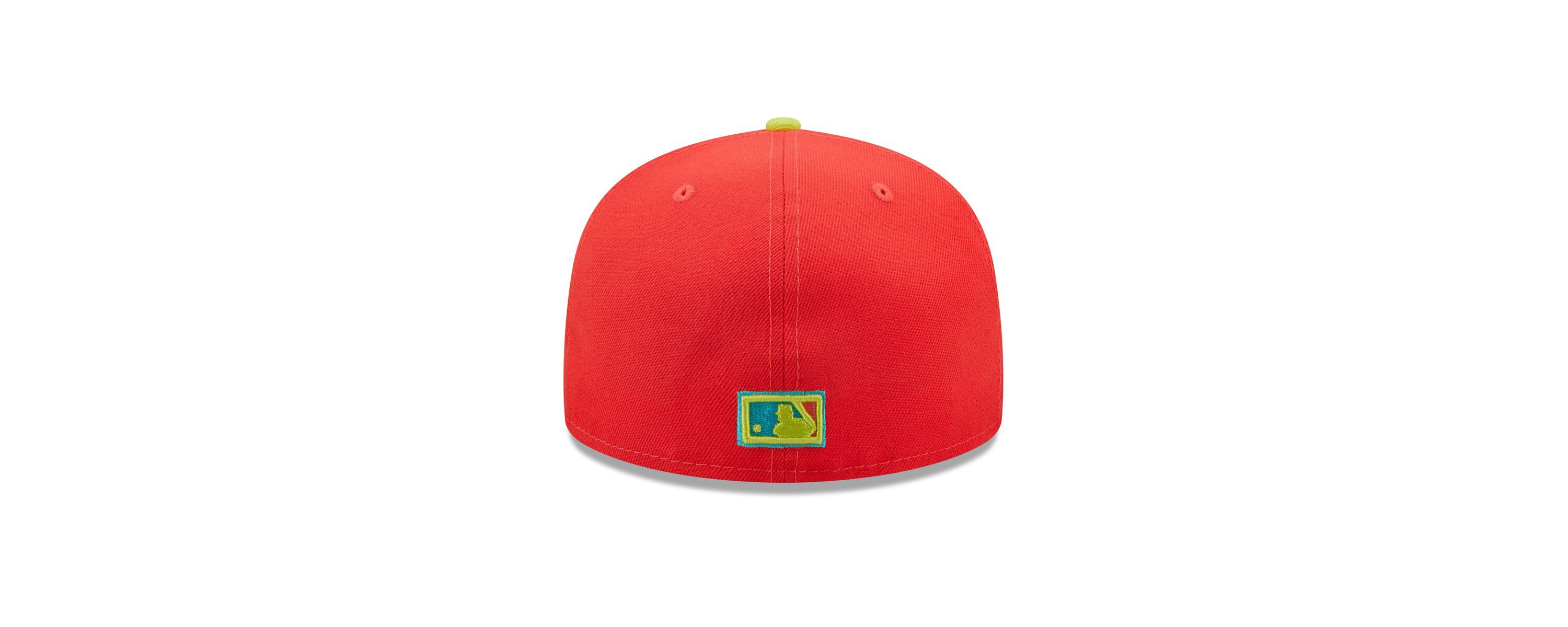 MLB Red/Neon Los Angeles Dodgers 1978 World Series Lava Highlighter Combo 59FIFTY Fitted Hat