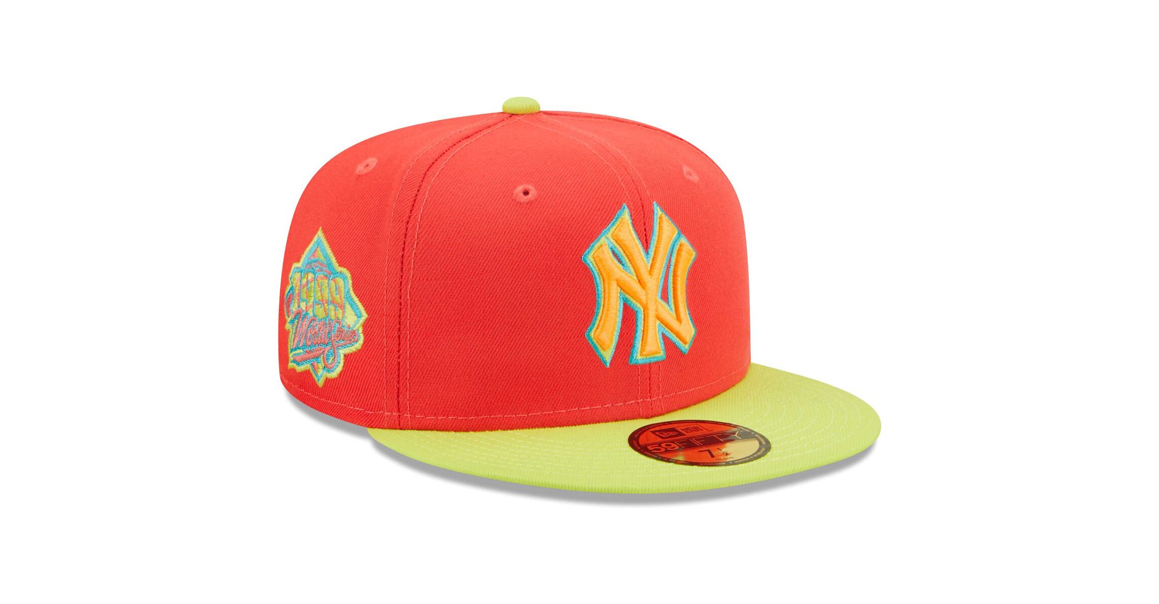 MLB Red/Neon New York Yankees Lava Highlighter Combo 59FIFTY Fitted Hat