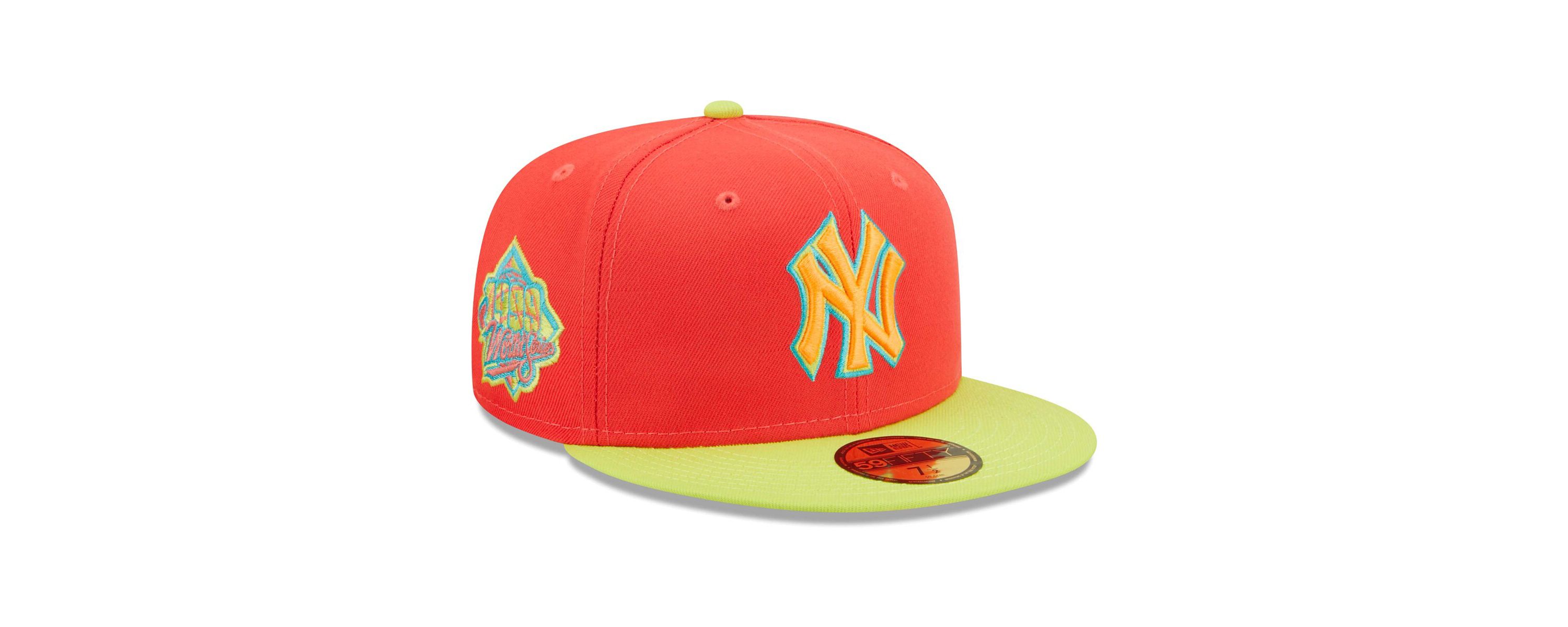 MLB Red/Neon New York Yankees Lava Highlighter Combo 59FIFTY Fitted Hat