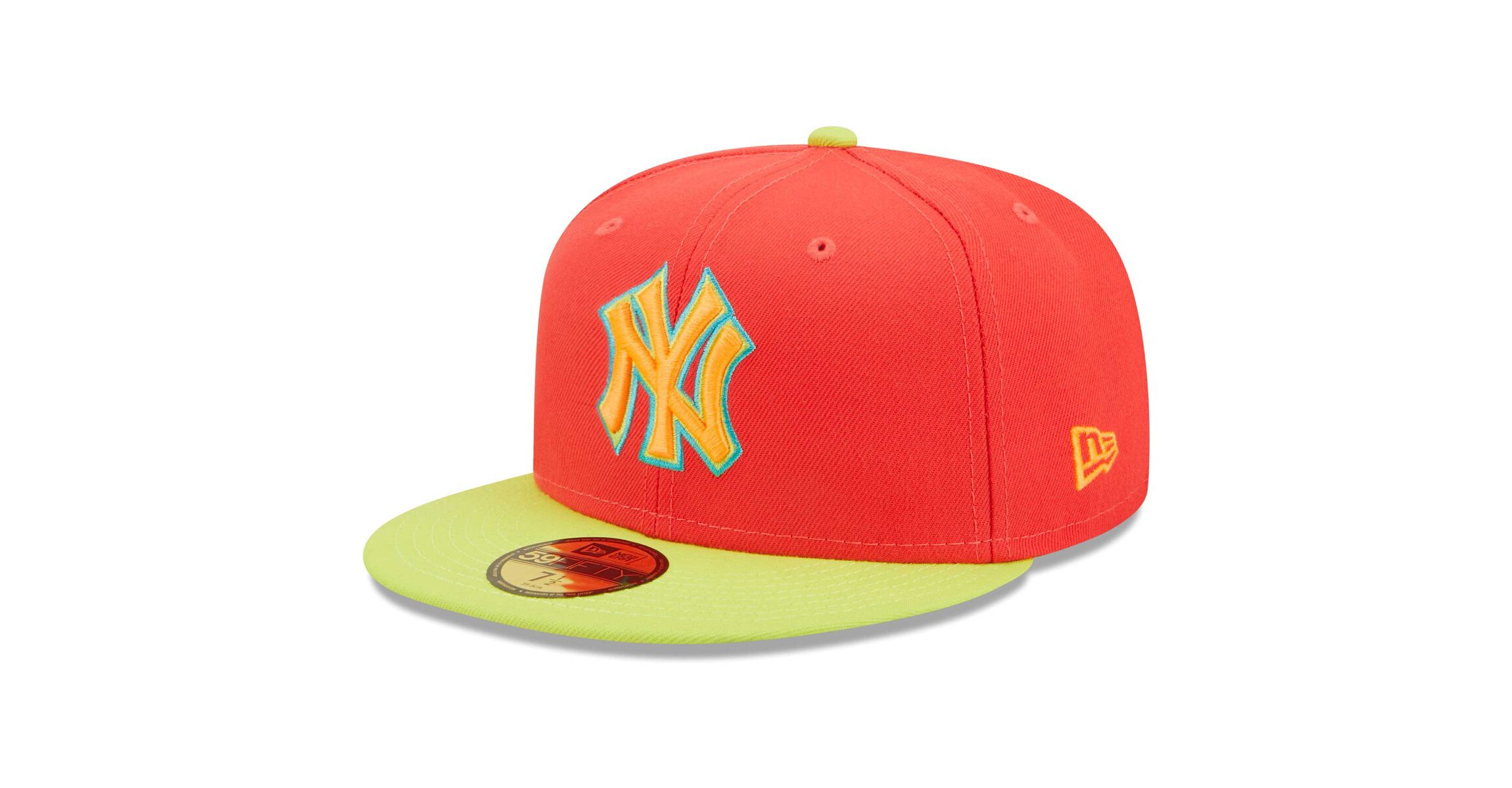 MLB Red/Neon New York Yankees Lava Highlighter Combo 59FIFTY Fitted Hat