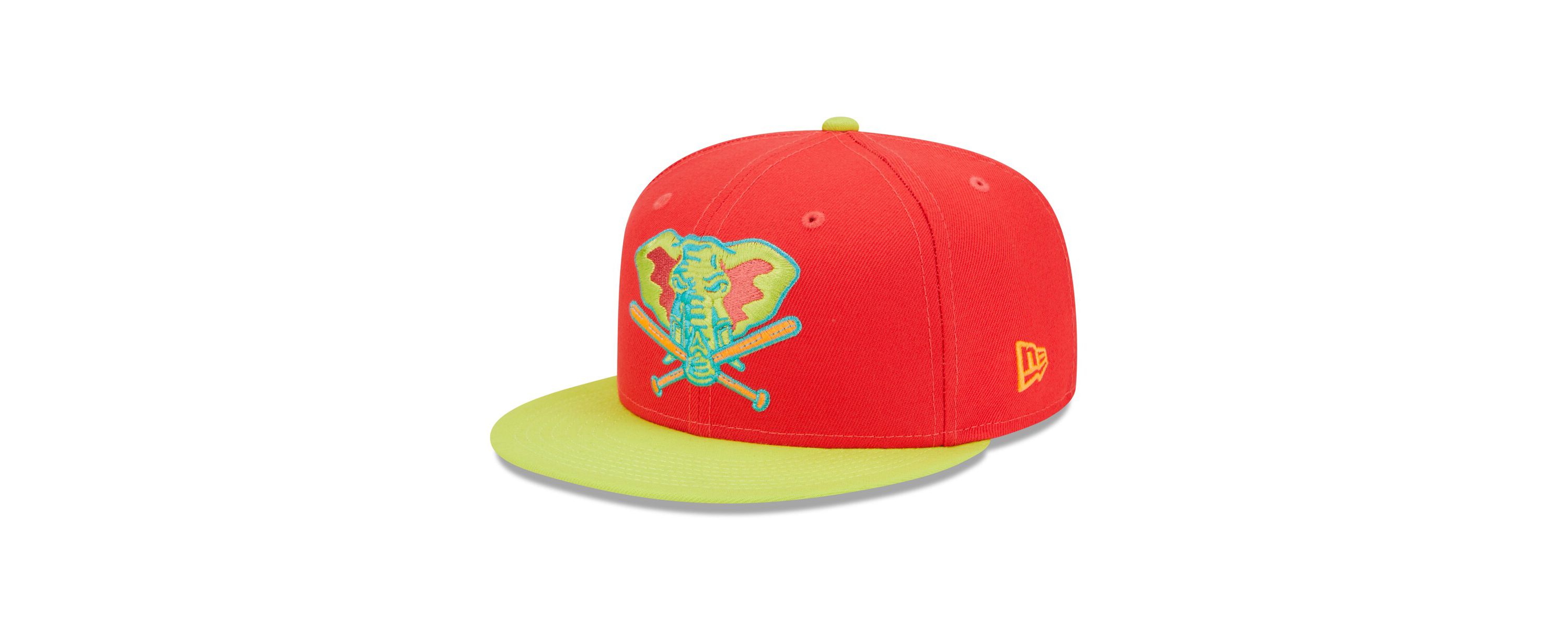 Oakland Athletics MLB Red/Neon Athletics 40th Anniversary Lava Highlighter Combo 59FIFTY Fitted Hat