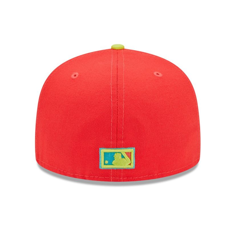 Oakland Athletics MLB Red/Neon Athletics 40th Anniversary Lava Highlighter Combo 59FIFTY Fitted Hat