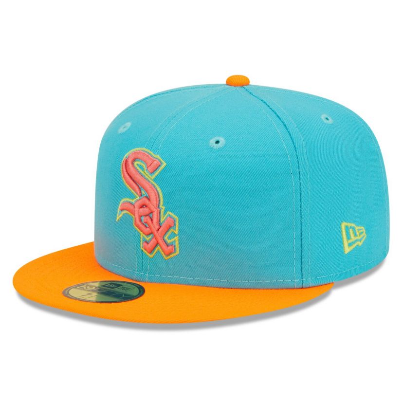 Chicago White Sox MLB Blue/Orange Chicago Sox Vice Highlighter 59FIFTY Fitted Hat