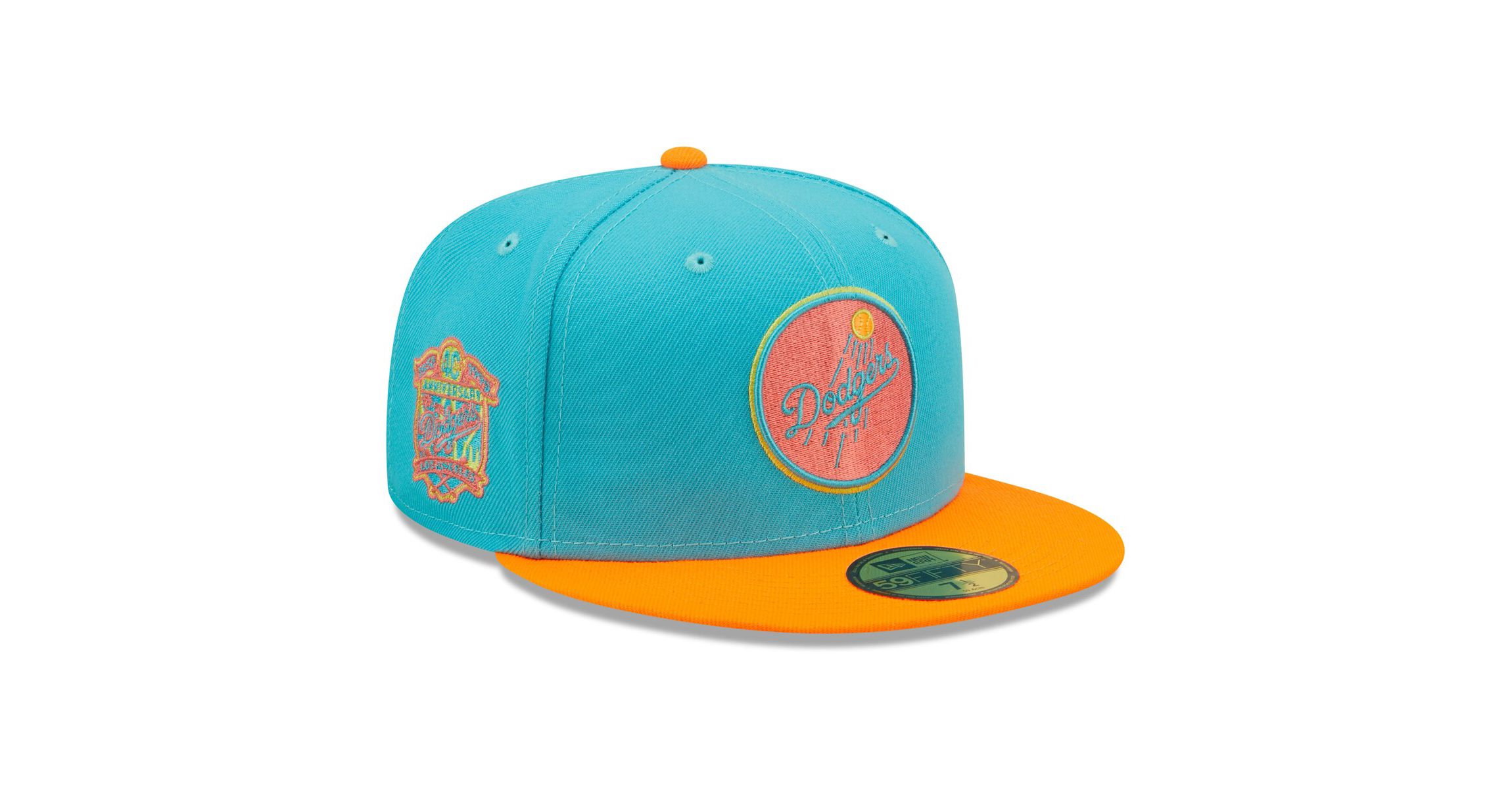 MLB Blue/Orange Los Angeles Dodgers Vice Highlighter 59FIFTY Fitted Hat