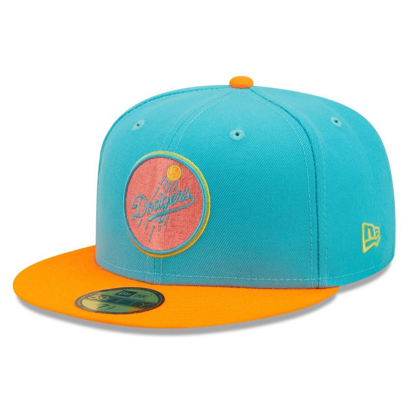 MLB Blue/Orange Los Angeles Dodgers Vice Highlighter 59FIFTY Fitted Hat