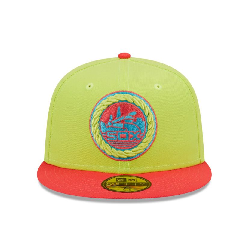 Chicago White Sox MLB Green/Red Chicago Sox 1983 MLB All-Star Game Cyber Highlighter 59FIFTY Fitted Hat