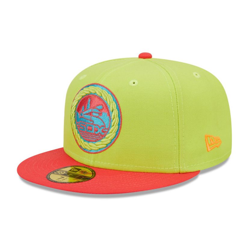 Chicago White Sox MLB Green/Red Chicago Sox 1983 MLB All-Star Game Cyber Highlighter 59FIFTY Fitted Hat