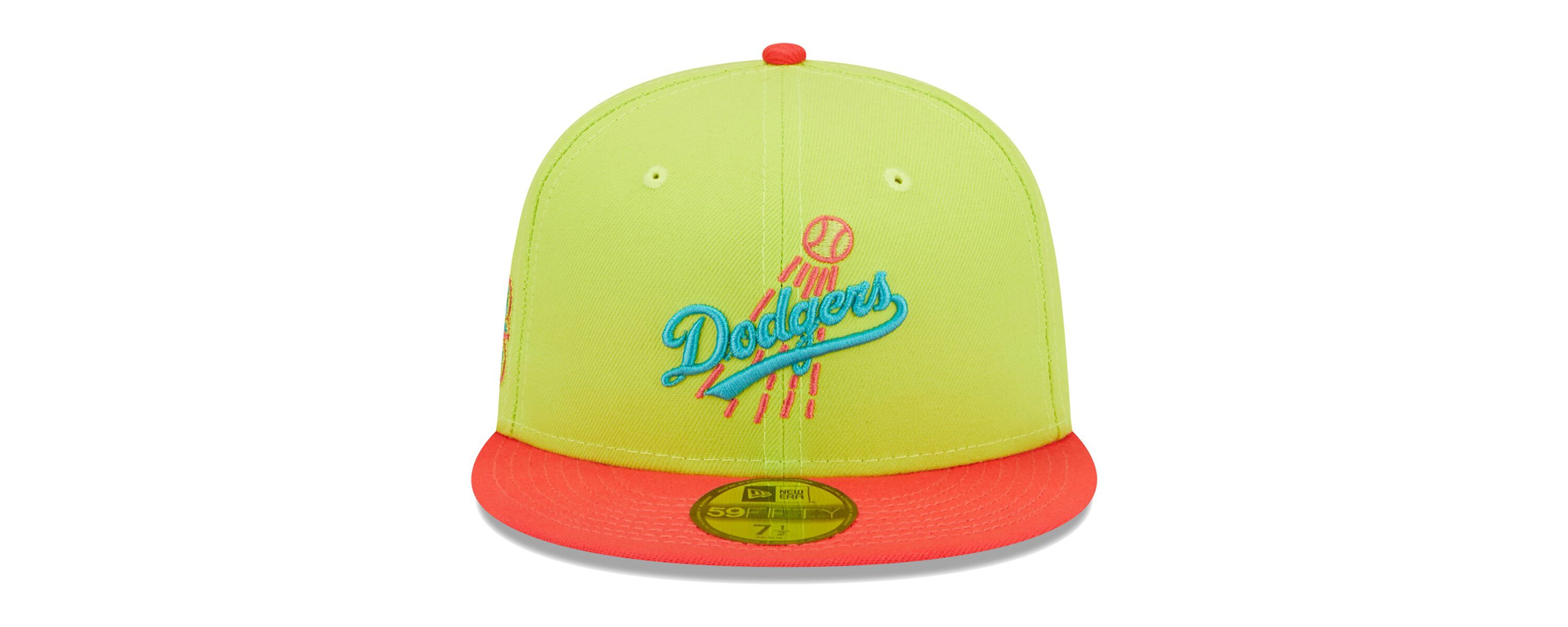 MLB Green/Red Los Angeles Dodgers Cyber Highlighter 59FIFTY Fitted Hat
