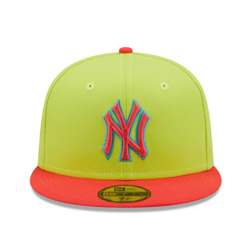MLB Green/Red New York Yankees Cyber Highlighter 59FIFTY Fitted Hat