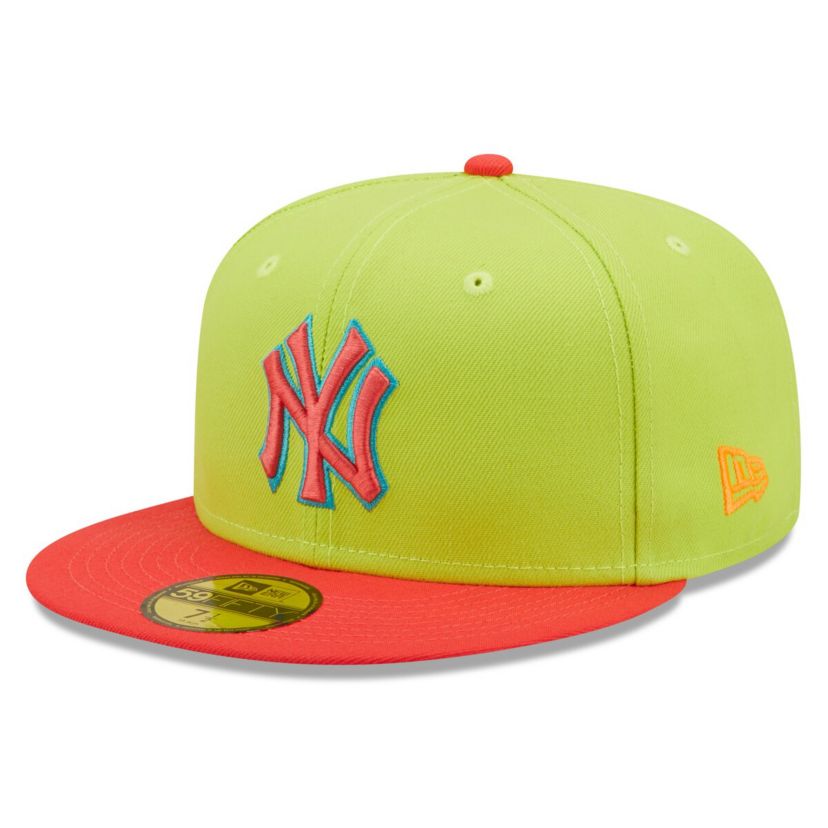 MLB Green/Red New York Yankees Cyber Highlighter 59FIFTY Fitted Hat