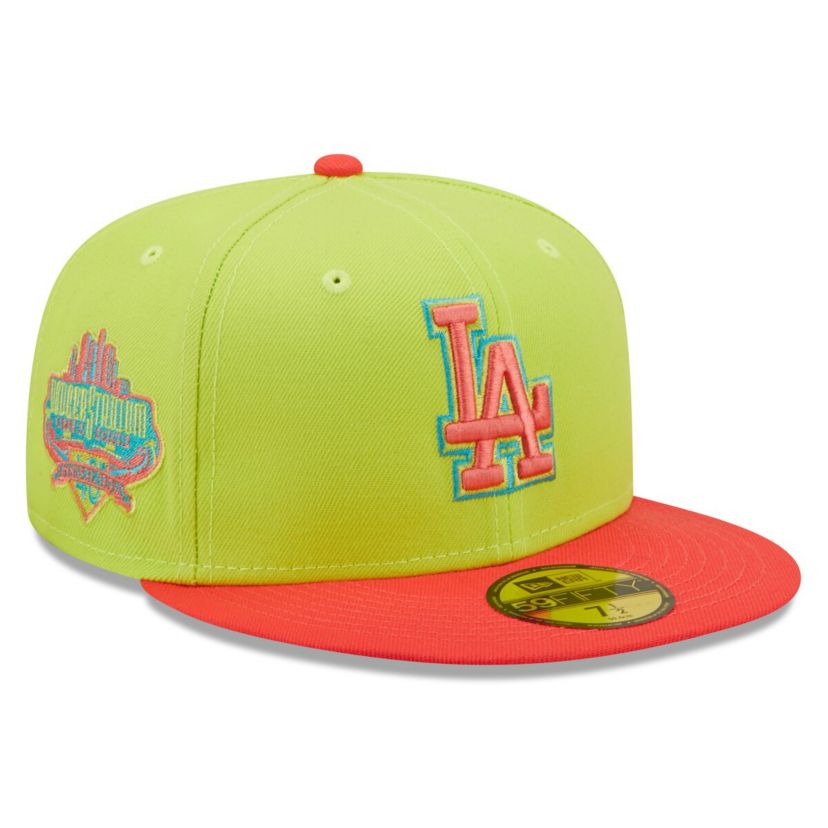 MLB Green/Red Los Angeles Dodgers Cyber Highlighter 59FIFTY Fitted Hat