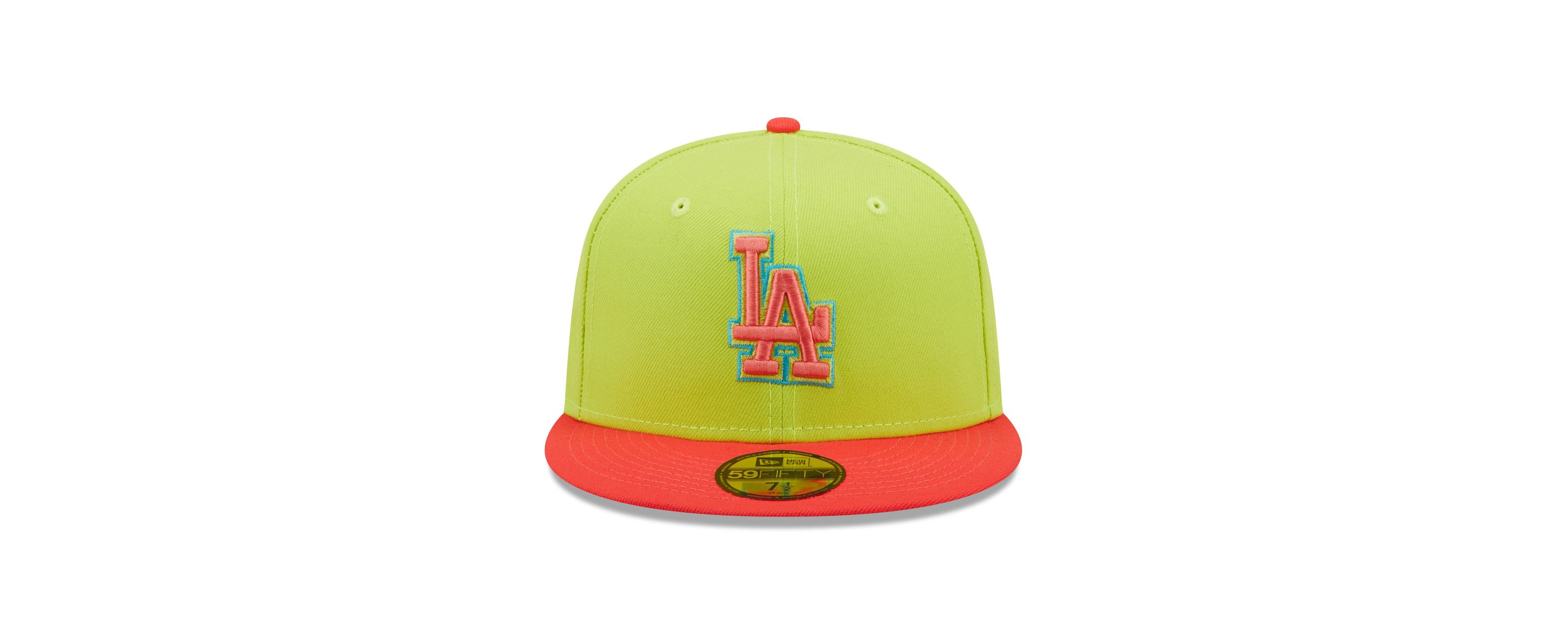 MLB Green/Red Los Angeles Dodgers Cyber Highlighter 59FIFTY Fitted Hat