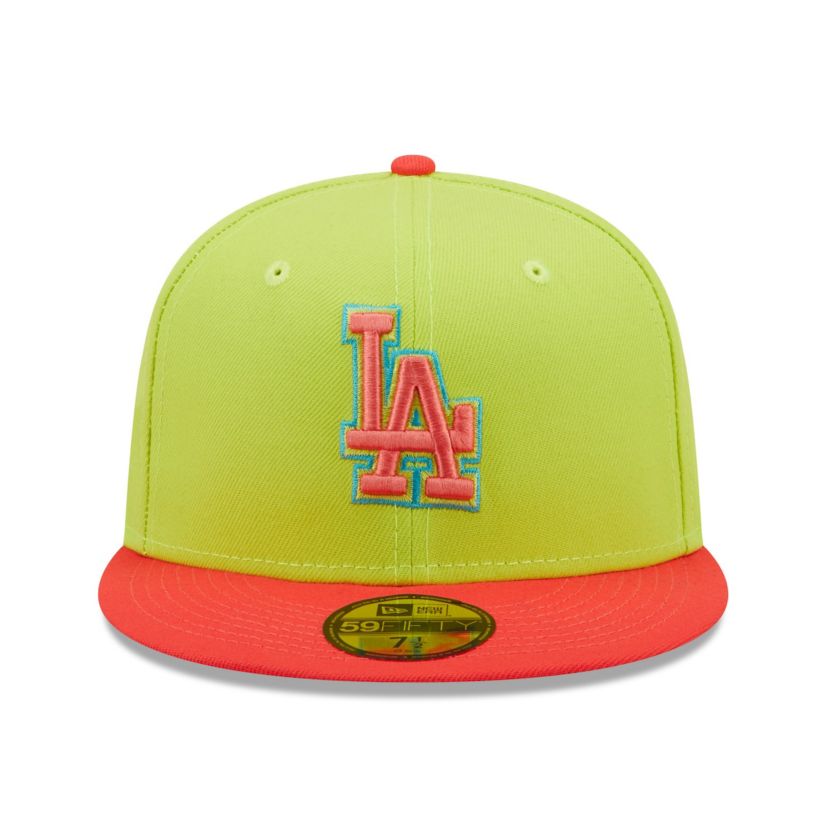 MLB Green/Red Los Angeles Dodgers Cyber Highlighter 59FIFTY Fitted Hat