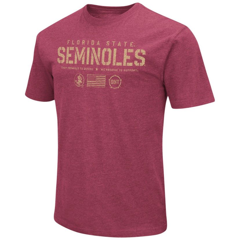 NCAA Florida State Seminoles OHT Military Appreciation Flag 2.0 T-Shirt