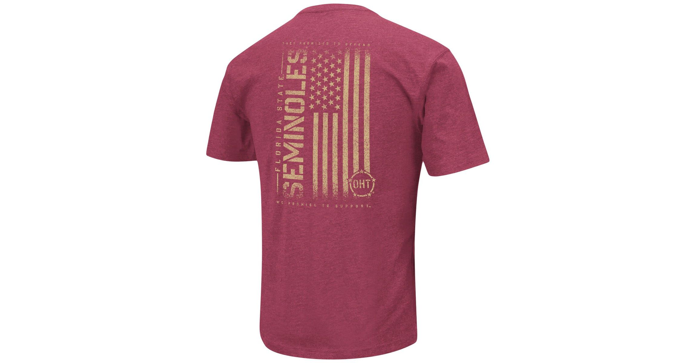 NCAA Florida State Seminoles OHT Military Appreciation Flag 2.0 T-Shirt