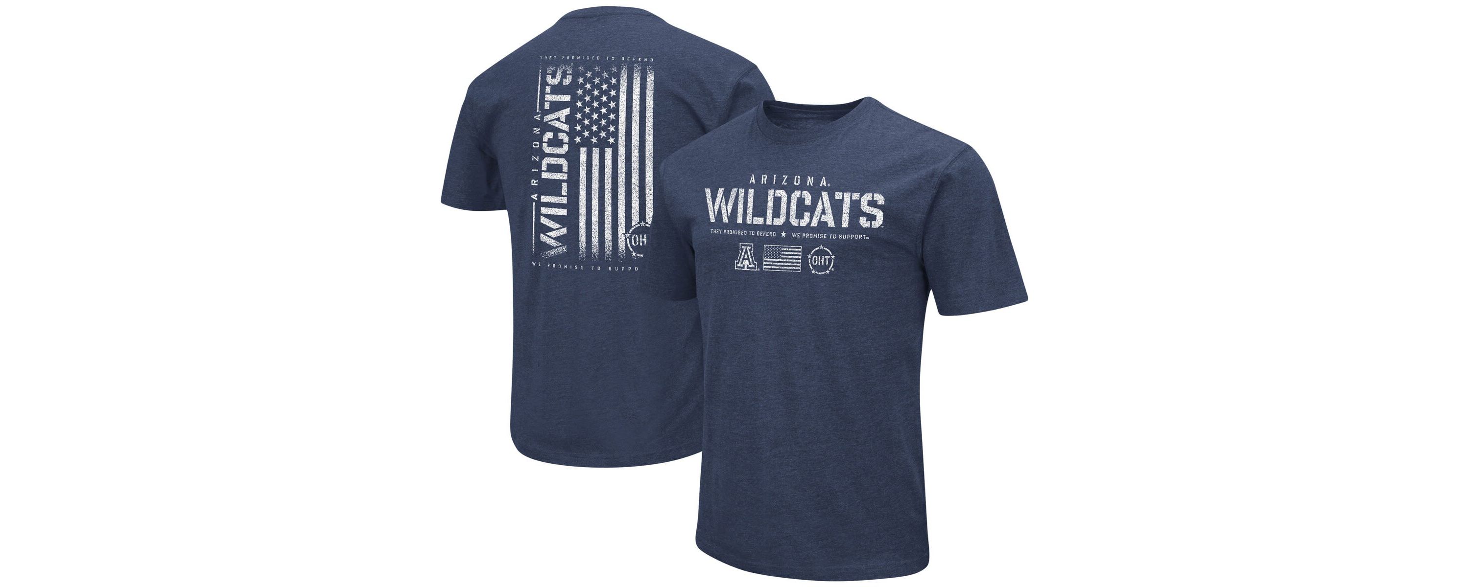 NCAA Arizona Wildcats OHT Military Appreciation Flag 2.0 T-Shirt