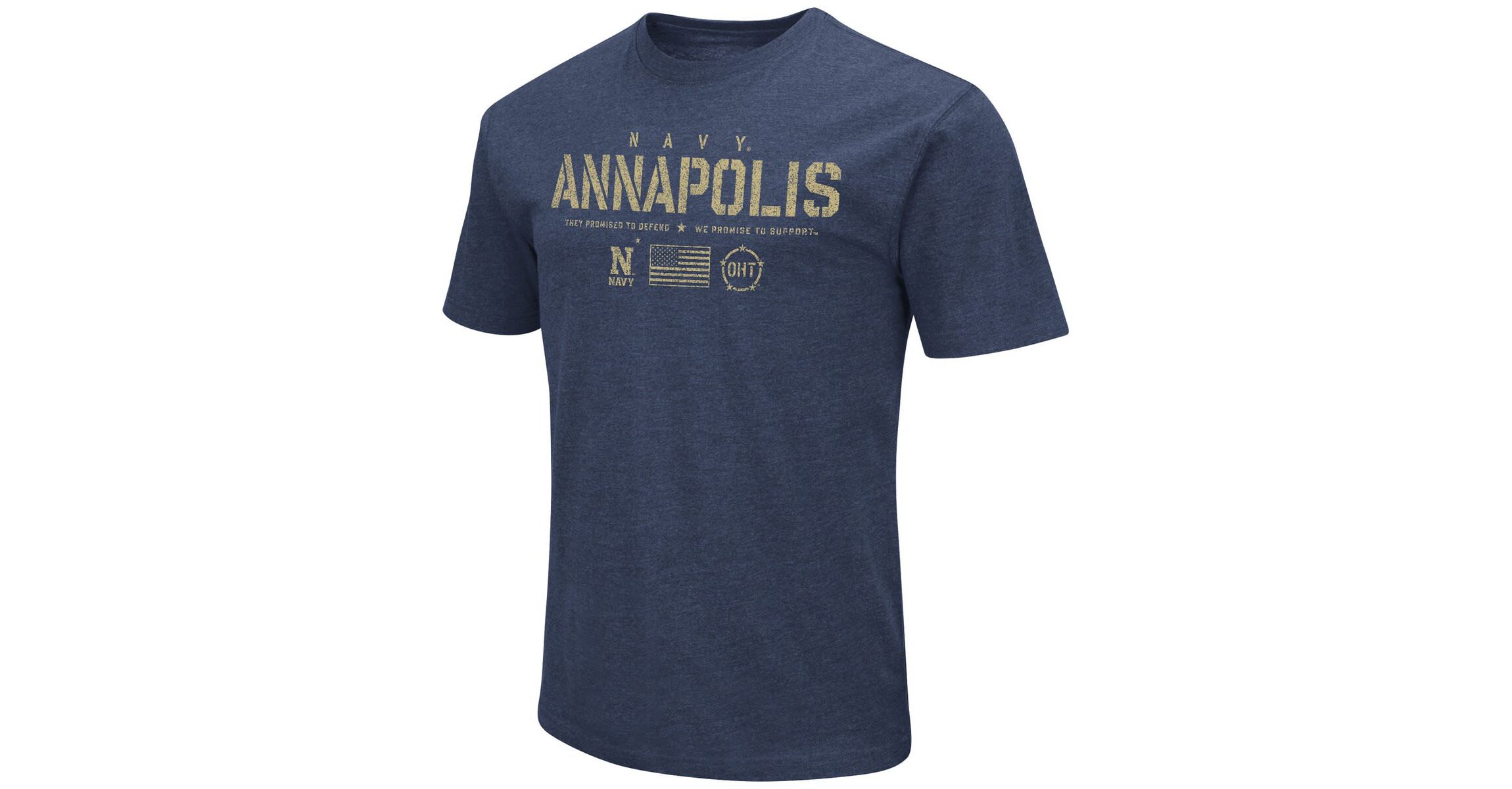 Navy Midshipmen NCAA Midshipmen OHT Military Appreciation Flag 2.0 T-Shirt