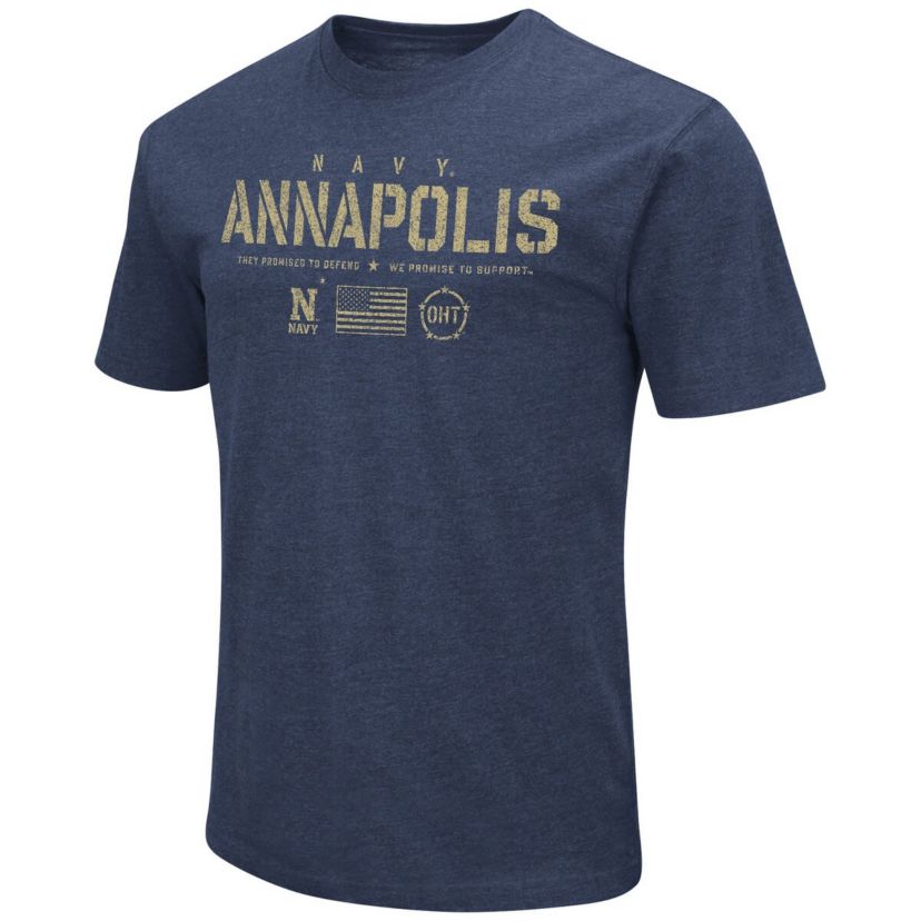Navy Midshipmen NCAA Midshipmen OHT Military Appreciation Flag 2.0 T-Shirt