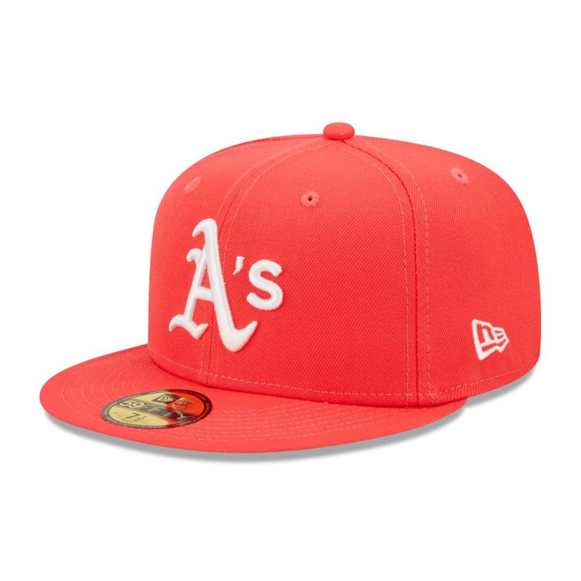 Oakland Athletics MLB Athletics Lava Highlighter Logo 59FIFTY Fitted Hat