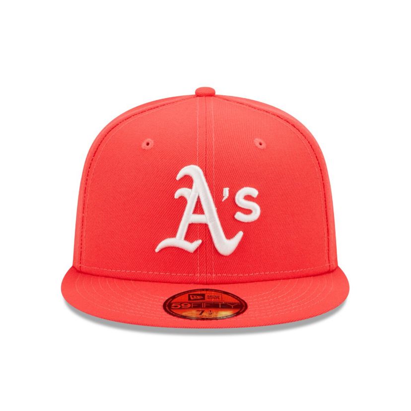 Oakland Athletics MLB Athletics Lava Highlighter Logo 59FIFTY Fitted Hat