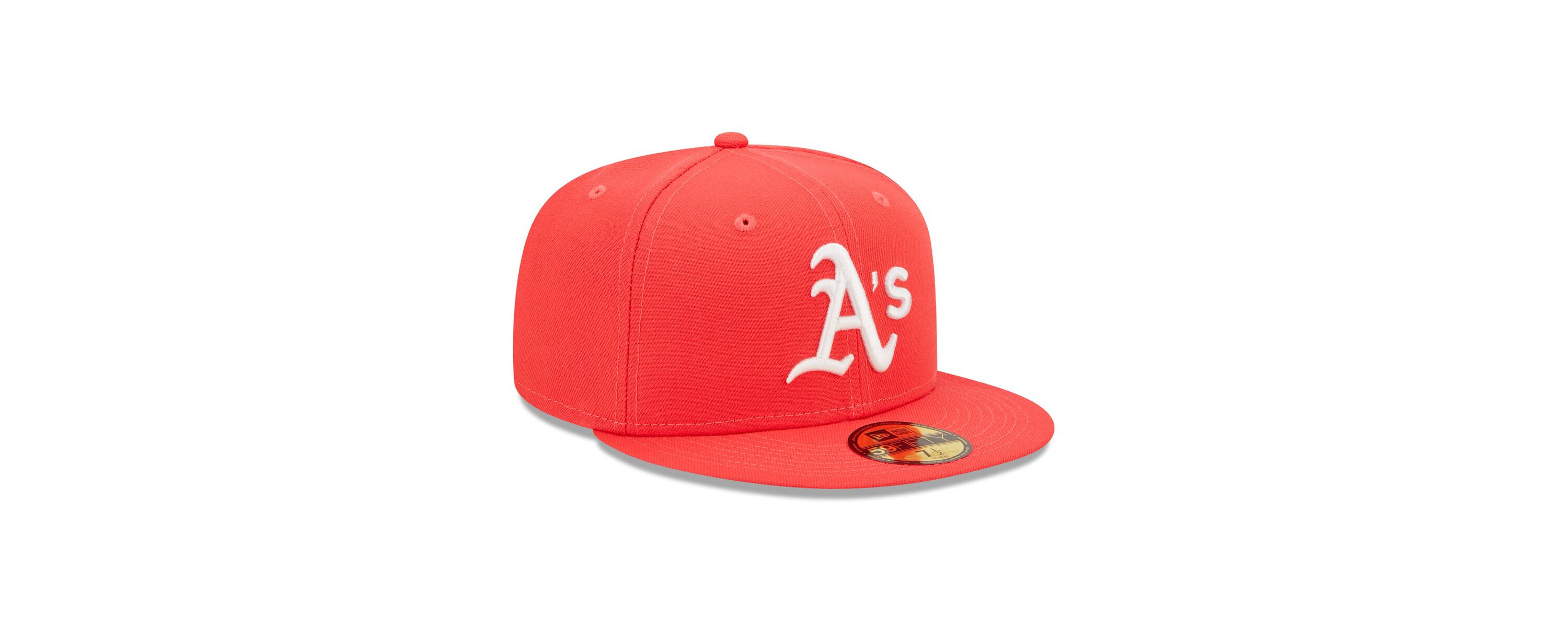 Oakland Athletics MLB Athletics Lava Highlighter Logo 59FIFTY Fitted Hat