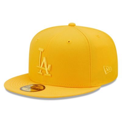 New Era Men's MLB Los Angeles Dodgers Tonal 59FIFTY Fitted Hat, Gold, 7.75 -  0196818175358