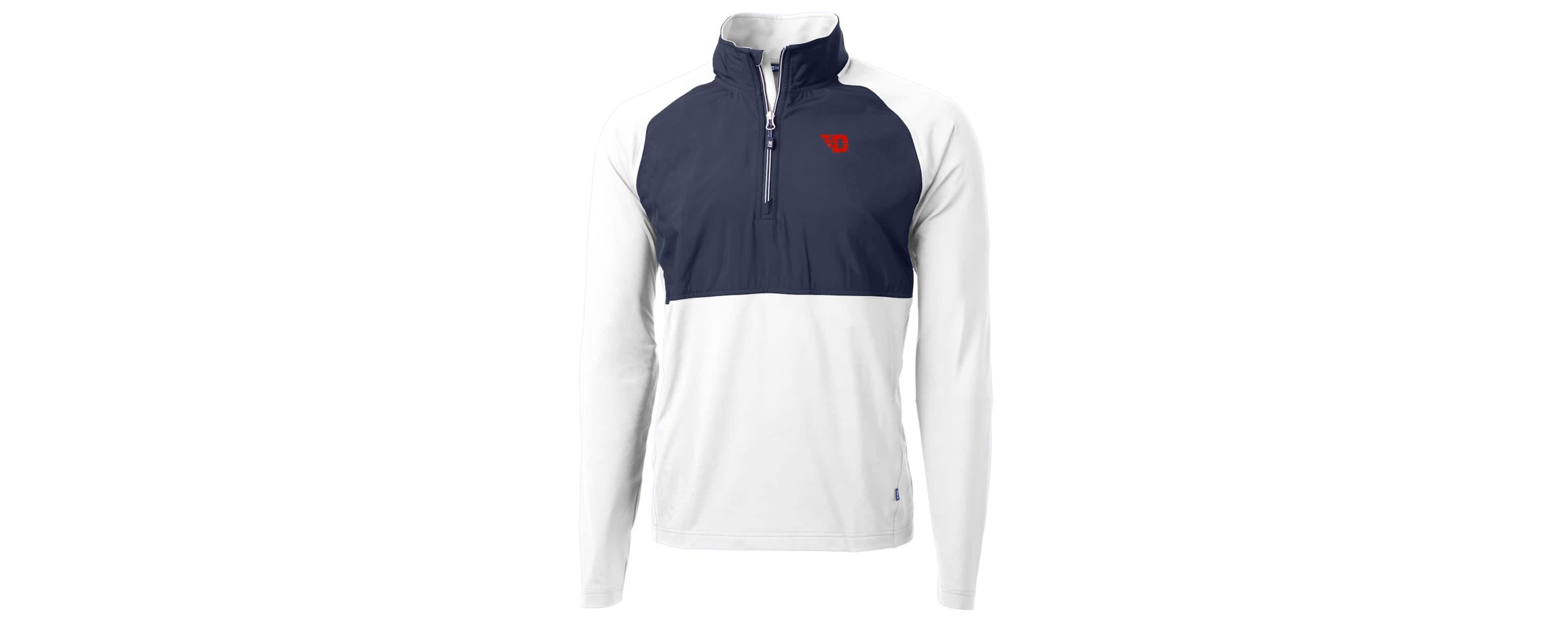 NCAA Dayton Flyers Adapt Eco Knit Hybrid Recycled Quarter-Zip Pullover Top