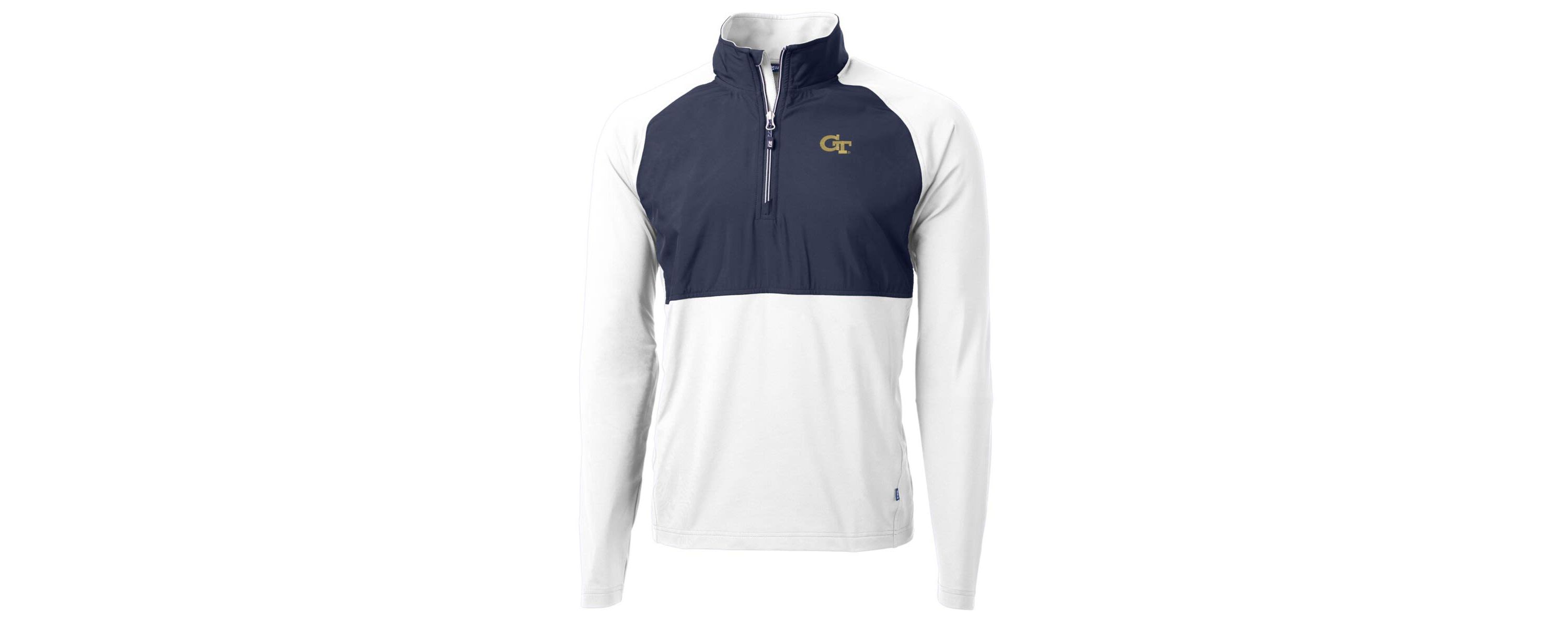 Georgia Tech Yellow Jackets NCAA Georgia Tech Jackets Adapt Eco Knit Hybrid Recycled Quarter-Zip Pullover Top