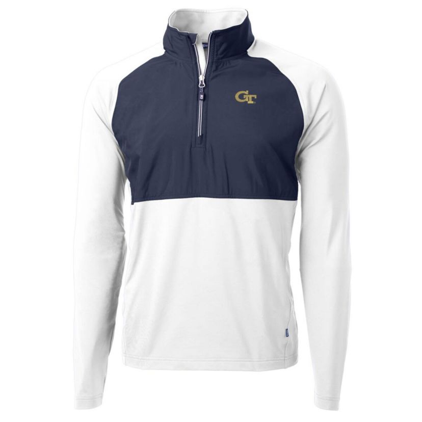 Georgia Tech Yellow Jackets NCAA Georgia Tech Jackets Adapt Eco Knit Hybrid Recycled Quarter-Zip Pullover Top