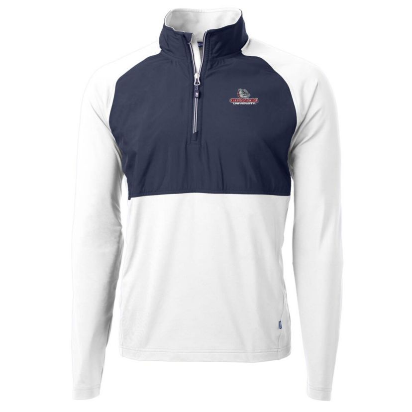 Gonzaga University Bulldogs NCAA Gonzaga Bulldogs Adapt Eco Knit Hybrid Recycled Quarter-Zip Pullover Top