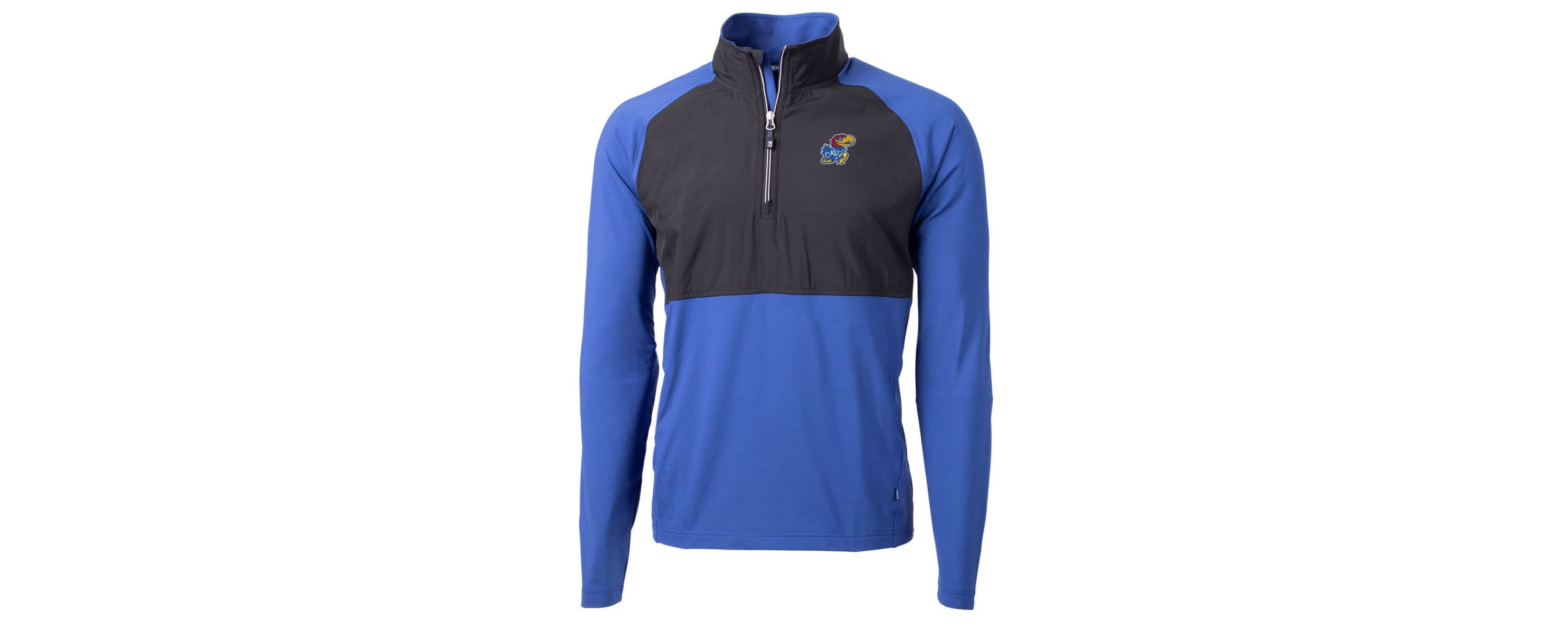 NCAA Kansas Jayhawks Adapt Eco Knit Hybrid Recycled Quarter-Zip Pullover Top